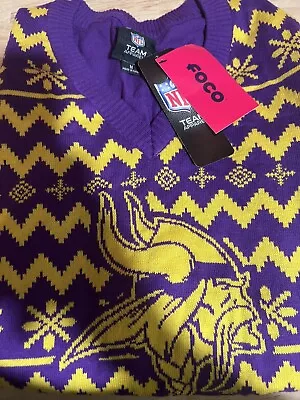 NFL FOCO Ugly Sweater Minnesota Vikings  Christmas  2-Color Xmas Meduim • $30