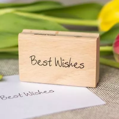 'Best Wishes' Rubber Ink Stamp | Craft Greetings Scrapbook Handmade Cards • £8.95