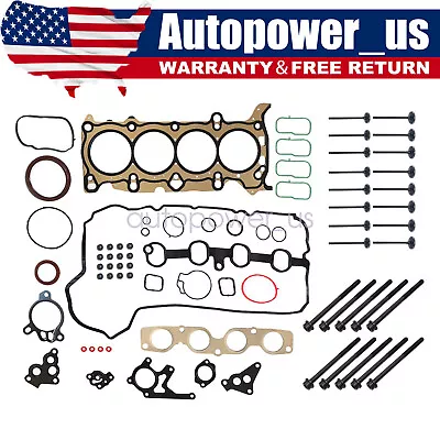 Head Gasket Set W/Bolts&Intake Exhaust Valves Fit Mazda 2.5L CX-5 3 5 6#2014-19 • $195.99