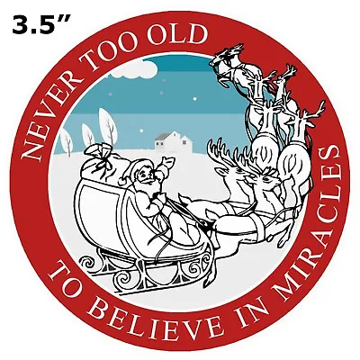 Santa Claus Reindeer Car Truck Window Sticker Decal - FROSTY WINTER HOLIDAY  • $2.99
