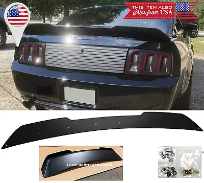 Satin Black Decklid Gurney Flap Wing Wickerbill For 05-09 Mustang GT Spoiler • $128.99