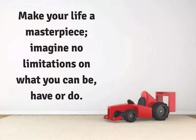 Make Your Life A Masterpiece Quote Home Room Wall Sticker Vinyl Art Decals Decor • $10