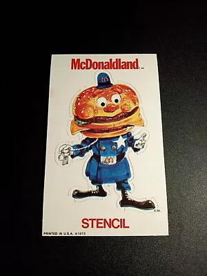 Vintage McDonaldland Big Mac Stencil 1973 Printed In U.S.A  Rare Mcdonalds • $9.99