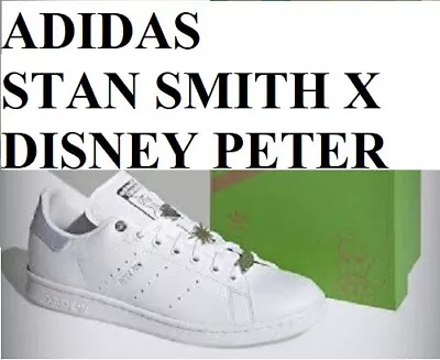 Adidas Stan Smith X Disney Peter Pan & Tinkerbell Men Shoes White Size 11 New • $139.99