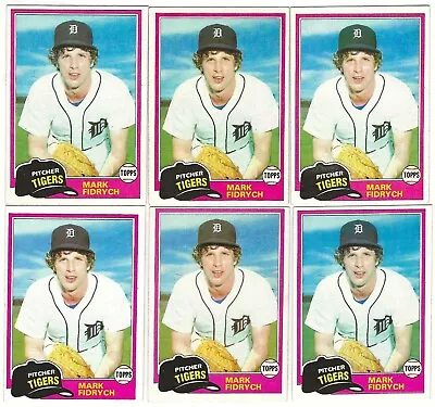 1981 Topps #150 Mark Fidrych Baseball Card Lot (6) Detroit Tigers NM Free S/H • $5