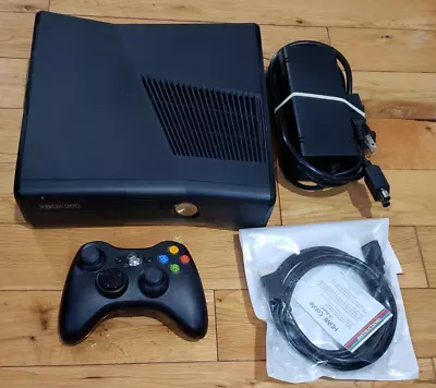 Xbox 360 S Slim Bundle 1439 Console 250GB OEM Controller Power HDMI TESTED! • $89.99