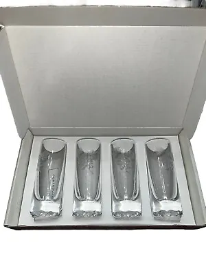 Mikasa Crystal Napoli Vodka-Grape Vodka Glasses Set Of 4 New In Box • $30