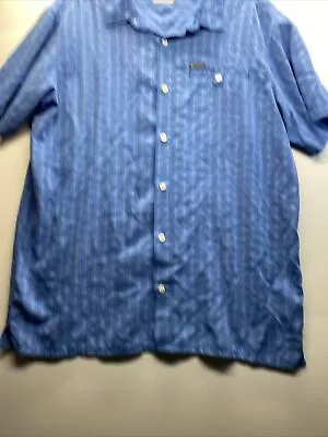 Columbia Shirt Mens XL Blue Outdoors Fishing Fish Hiking Omni Shade PFG • $14.90