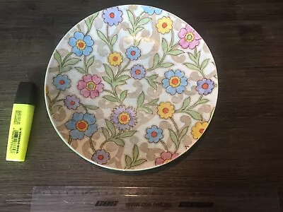 SUPERB ART DECO PLANT TUSCAN DECORO Hand Painted Plate - 22 Cms Diameter • $20