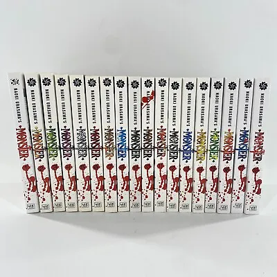 Naoki Urasawa’s Monster Complete Set Manga Book Lot English Vol 1-18 1ST PRINT • $644.99