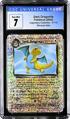 $325 • Buy CGC 7 Pokemon 2002 Dark Dragonite Legendary Collection Reverse Holo #5/110