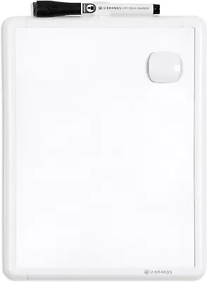 U Brands Contempo Magnetic Dry Erase Board 8.5 X11  White Modern Frame Includ • $9.50