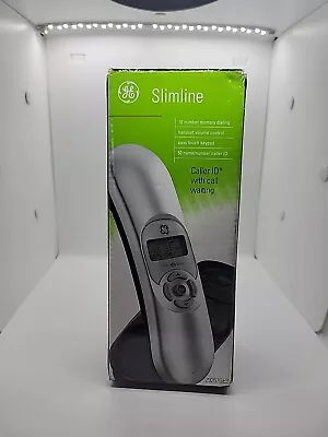 GE Corded Slimline Phone With Caller ID Silver Black 29267GE3 CC2 Brand New • $19.99