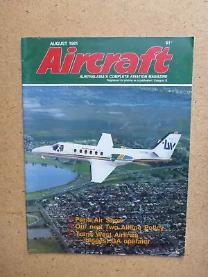 1981 Australian Aircraft Magazine Publication- August- Trans West Cessna • $5