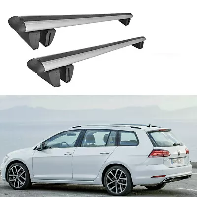 $76.41 • Buy Roof Rack Cross Bars Carrier Rails Roof Bar Silver For VOLKSWAGEN GOLF VARIANT