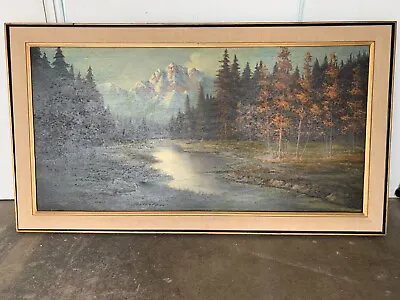 “Autumn In The Mountain” Original Painting By Maurice Meyer 30 X54  With Frame • $995