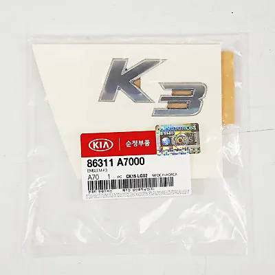 Genuine 86311A7000 Rear Trunk 'K3' Emblem Logo For KIA FORTE CERATO K3 2013-2014 • $22.80