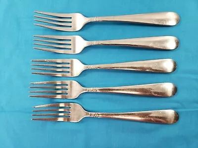 5 Martha Stewart Essentials Mse Trio - 8  Dinner Forks 18/10 Stainless Flatware • $29.99