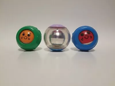 Fisher Price Roll A Round Sensory Face Activity Balls Vintage 90's + Bonus Disco • $5.99