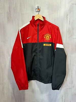 Manchester United Size L Nike Soccer Kit Football Jacket Zip Suit Training Red • $49.95