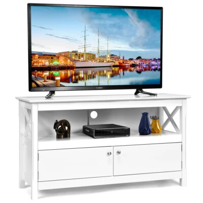 $164.95 • Buy Giantex TV Cabinet Entertainment Unit Stand 2-Drawer Wood Storage Cabinet