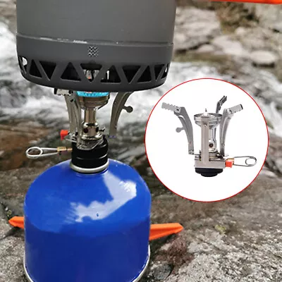 Camping Stove Gas Burner Hiking Ultralight Portable Foldable Outdoor Cooking • $19.41