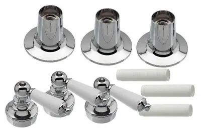 $40.33 • Buy Tub/Shower 3-Handle Remodeling Trim Kit For Price Pfister-Porcelain Lever Handle