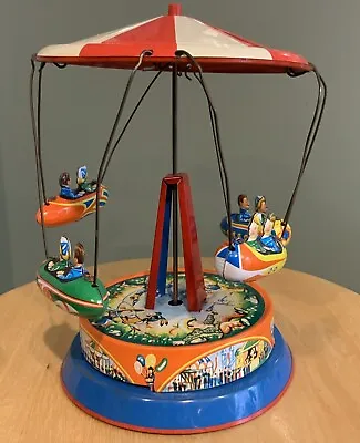 Dachkarussell Carousel With Roof Fair Ride Germany Reproduction Tin Toy • $19.99