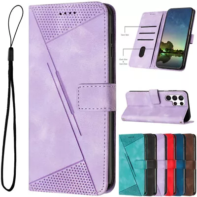 For Samsung S23 S22 S21 S20 Ultra S10 Plus Note20 Case Leather Wallet Card Cover • $12.49