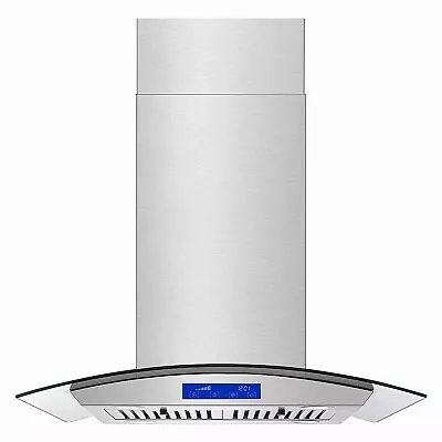 30 Inch Island Range Hood Stainless Steel 900CFM Touch Panel Tempered Glass LED • $285.99