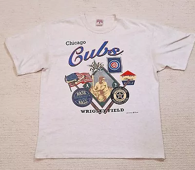 VTG 90s Chicago Cubs Wrigley Field T-Shirt Tee Glory Days Men's XL Single Stitch • $42.88