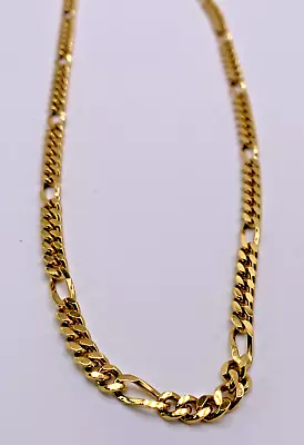 Signed Monet Gold Figaro Chain 18  • $35