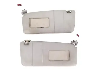 Damaged 1998-2003 Bmw E39 5-series E38 Front Sun Visor Pair Grey Cloth Oem • $46