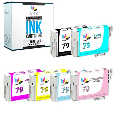 T079 Black Color Ink Cartridges For Epson 79 Fits Artisan 1430 Stylus Photo 1400 • $9.89