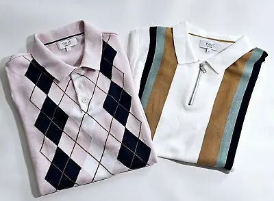 2x Next Men's Polo Shirt Uk Size Small Mod Ska Multicoloured Bundle  • £4.99