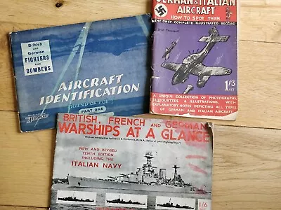 Aircraft And Warship Idenitication Booklets WW2 • £5