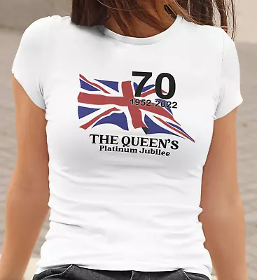 Platinum Jubilee T Shirt Queen 70 Years 1952-2022 Men Women Kids • £9.99