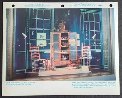 1970's JOHN WANAMAKER STORE WINDOW DISPLAY PHOTOGRAPH PRINT BLUE PRINTS • $22.50