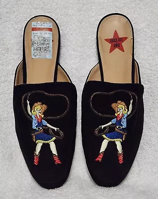 Anna Sui X INC Cowgirl Rockabilly Rodeo Embroidered Slip On Shoes Size 9.5M • $41.95