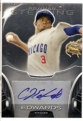 C.j. Edwards Autograph Rookie 2013 Bowman Sterling Chicago Cubs • $4.39