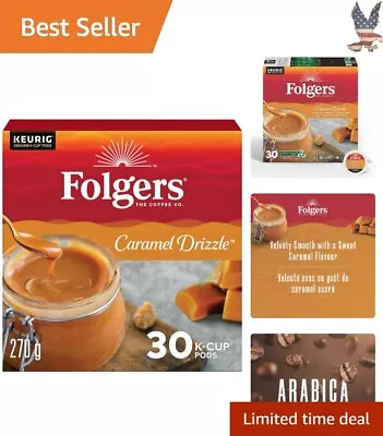 Folgers Caramel Drizzle Coffee Pods - Decadent Caramel - K-Cup - 30 Count • $47.69