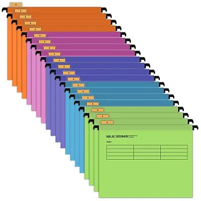 £18.99 • Buy 20Pcs Hanging Suspension Files Tabs Insert Filing Cabinet Foolscap Or A4 Folders