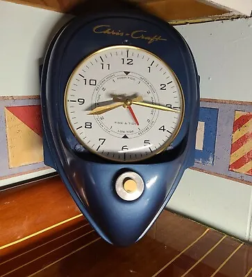 1949 Chris Craft Challenger Nautical  Vintage Outboard Motor Fuel Tank  Clock • $239