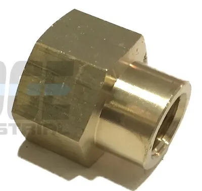 Brass Reducing Coupling 1/2 X 1/4 Female Npt Pipe Fitting Adapter Air Fuel Water • $10.97