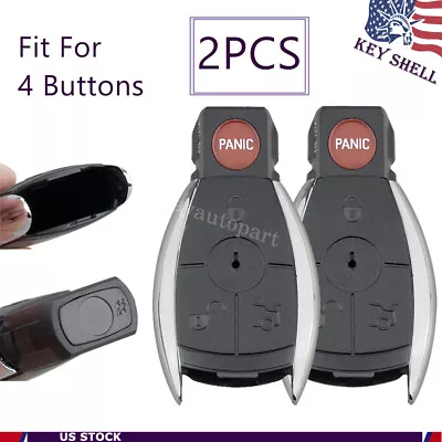 2 Remote Key Shell Case Fob 4 Buttons For Mercedes Benz C E R CL GL SL CLK SLK • $15.99