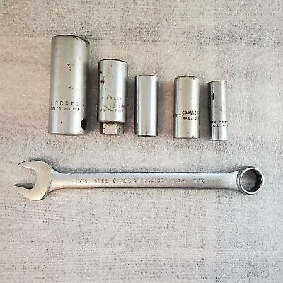 Vintage Proto Socket & Combination Wrench Lot Of 6 W/ 5026hp For Spark  Plug • $14.99