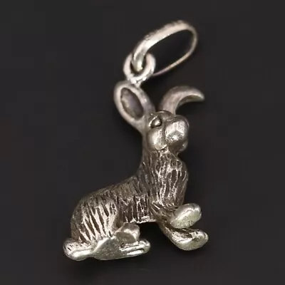 NEW Sterling Silver - WTS WATSON Bunny Rabbit Animal Necklace Pendant - 3g • $2.99