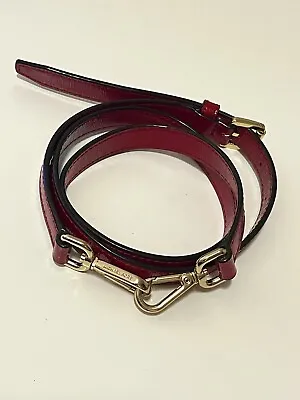 MICHAEL KORS Red Patent Leather  SHOULDER STRAP  39” Adjustable Gold Hardware • $20