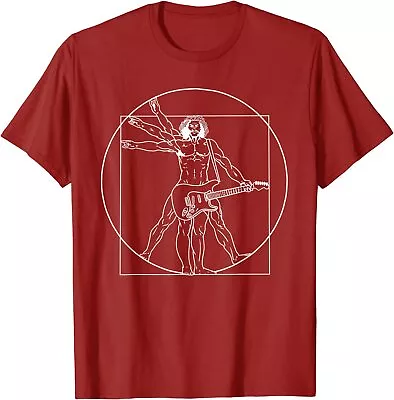 Vitruvian Man Guitar Music Player Da Vinci Guitarist Unisex T-Shirt • $19.99