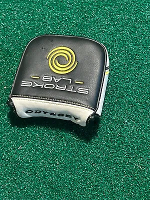 ODYSSEY STROKE LAB MALLET PUTTER HEADCOVER - Black White Magnetic Cover GOOD • $11.95